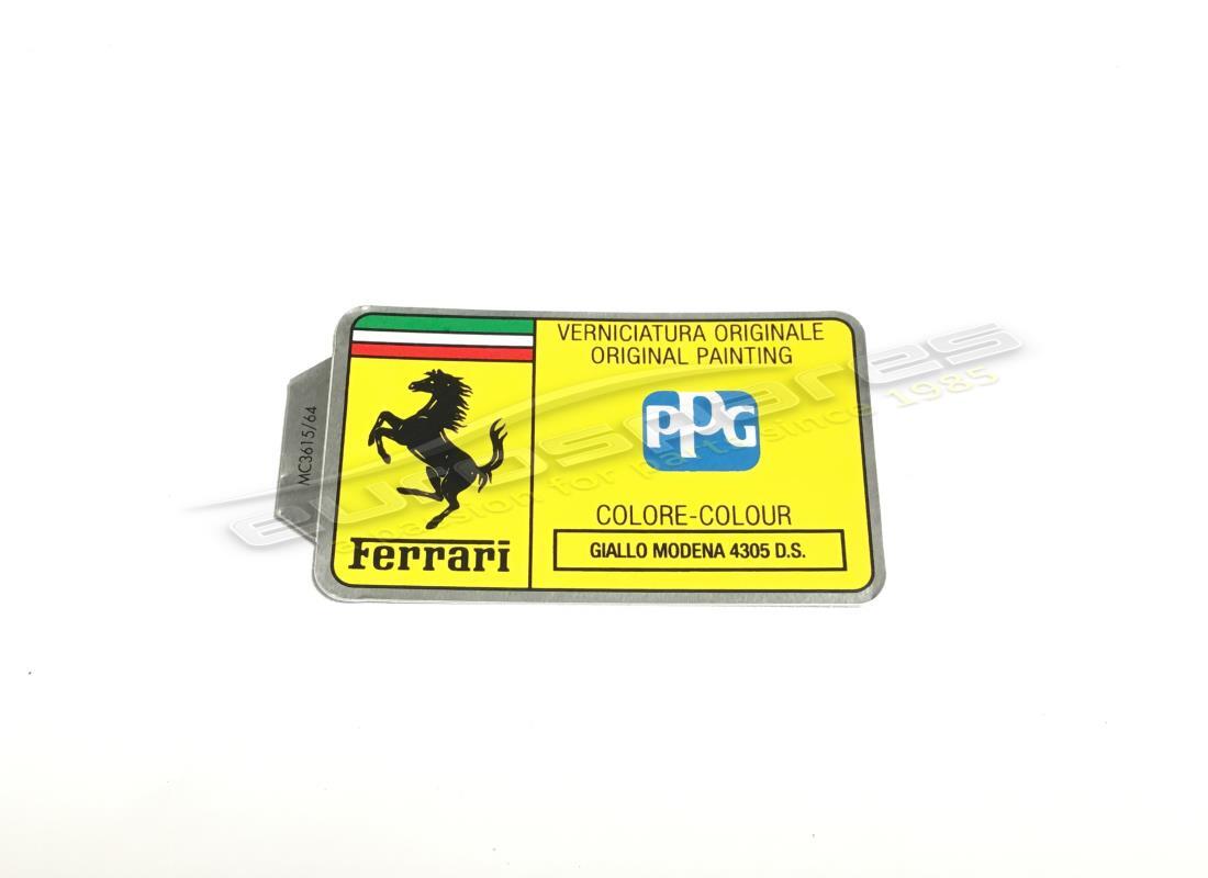 new ferrari ppg paint tag. part number mc361564 (1)