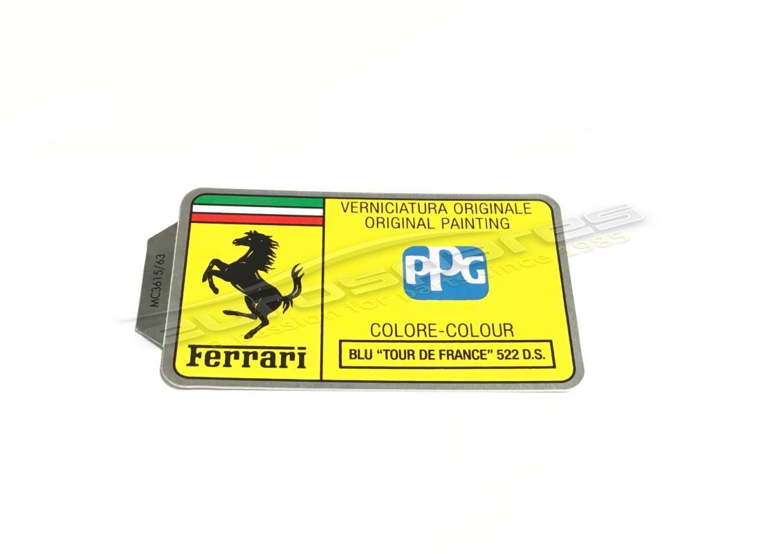 new ferrari ppg paint tag. part number mc361563 (1)