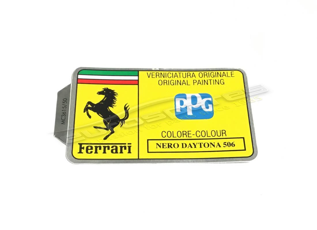 new ferrari ppg paint tag. part number mc361550 (1)