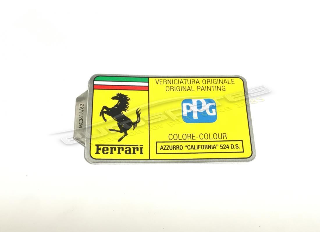 new ferrari ppg paint tag. part number mc361562 (1)