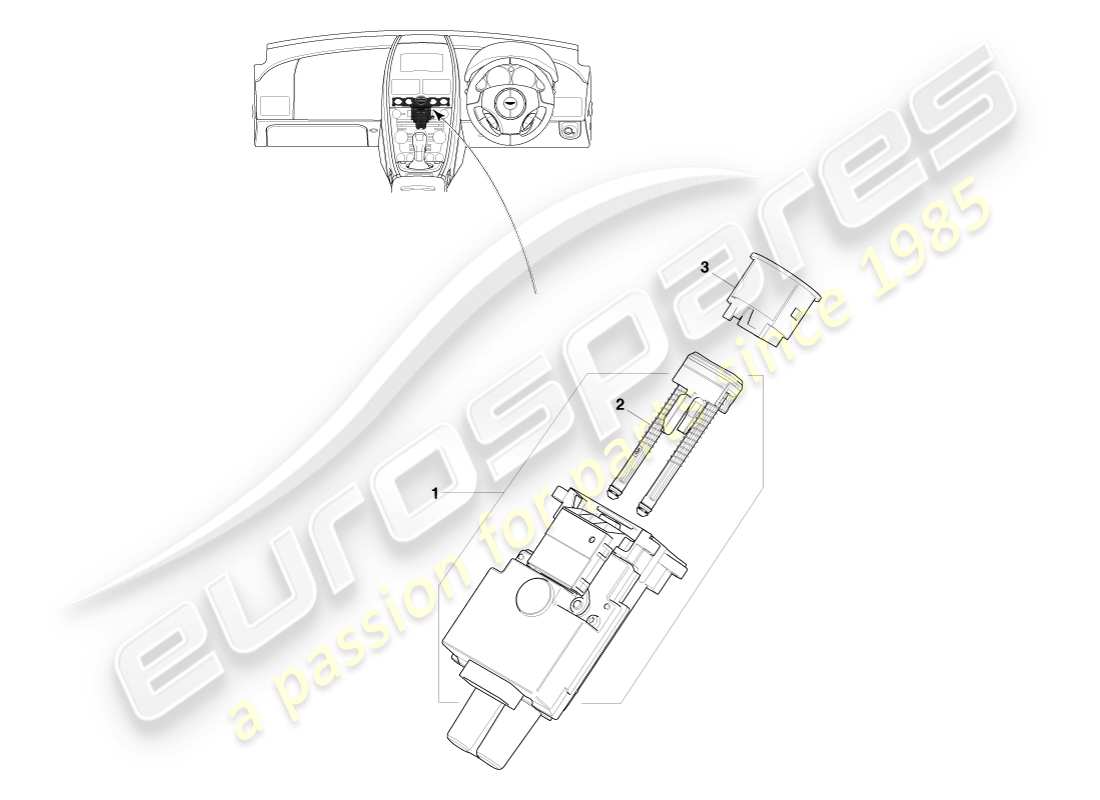 aston martin v8 vantage (2007) start/stop module, 09my part diagram