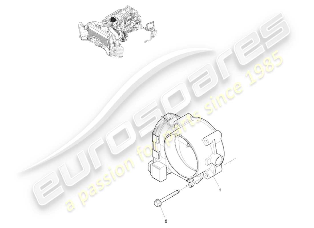 aston martin v8 vantage (2005) accelerator control part diagram