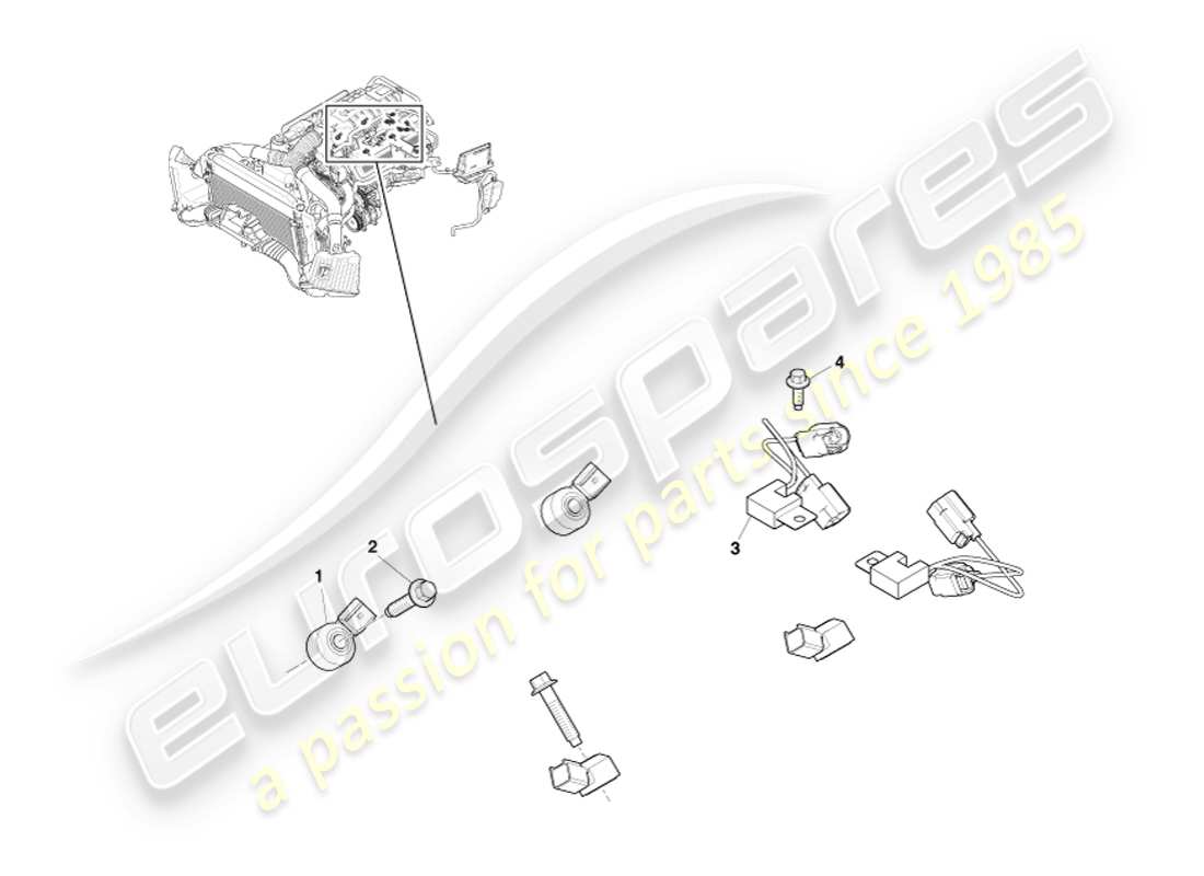 aston martin v8 vantage (2005) electronic engine control part diagram