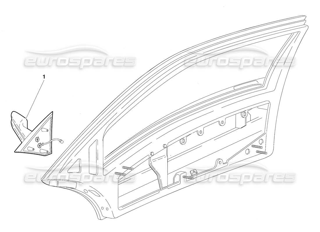 lamborghini diablo (1991) doors (valid for canada version - october 1991) part diagram