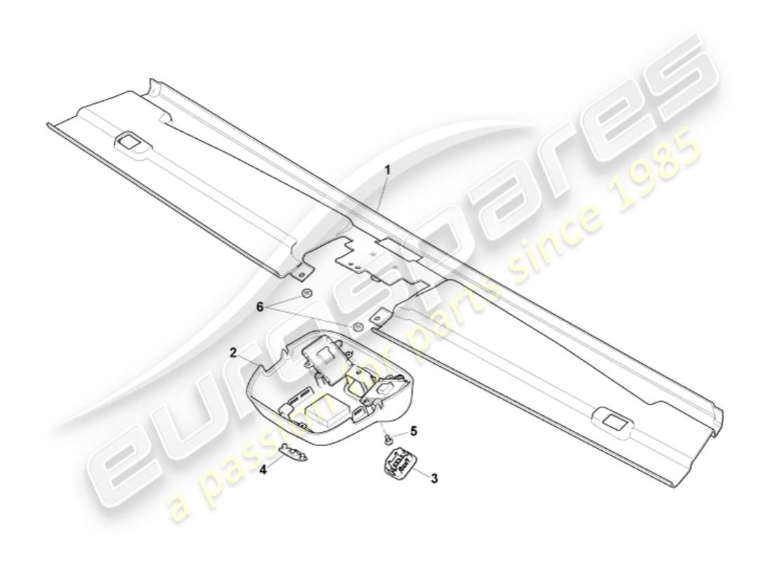 aston martin v8 vantage (2009) header trim, roadster 09my part diagram