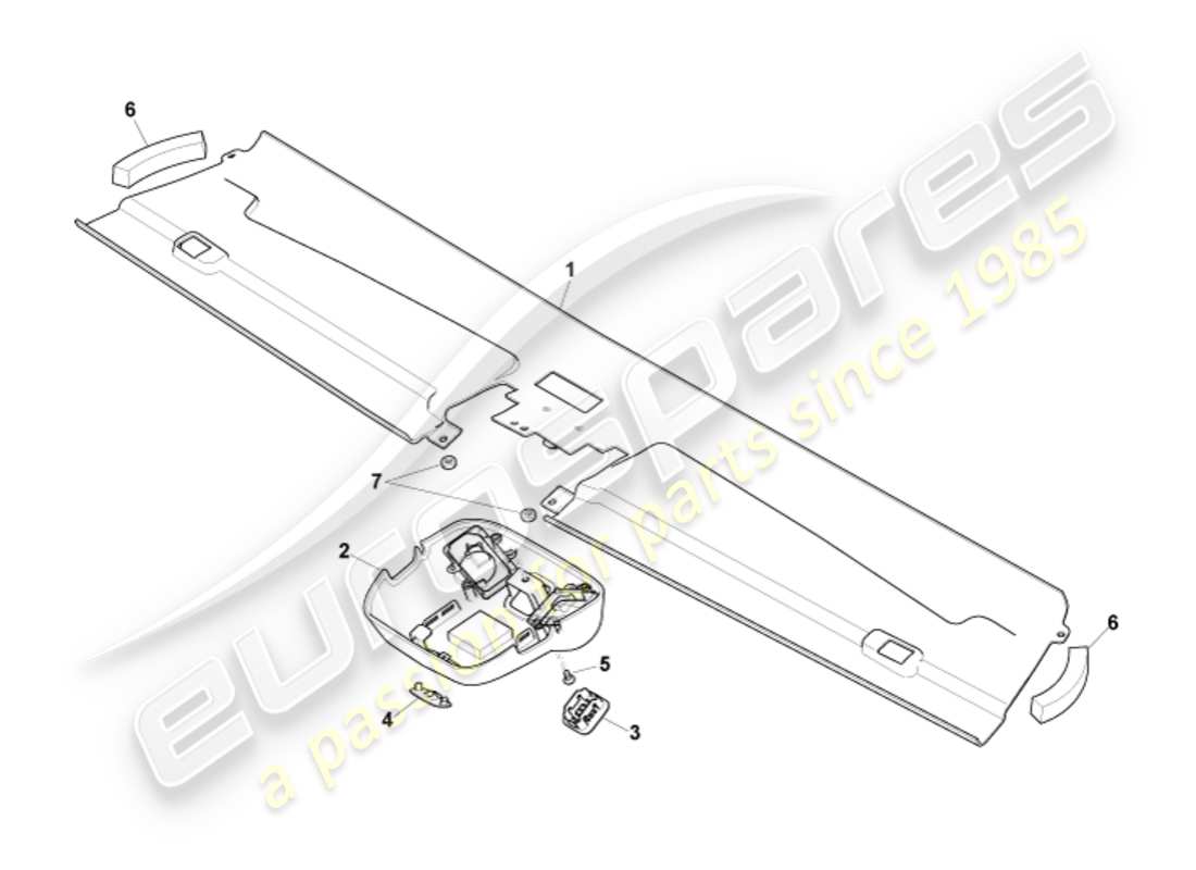 aston martin v8 vantage (2008) header trim, coupe 09my part diagram