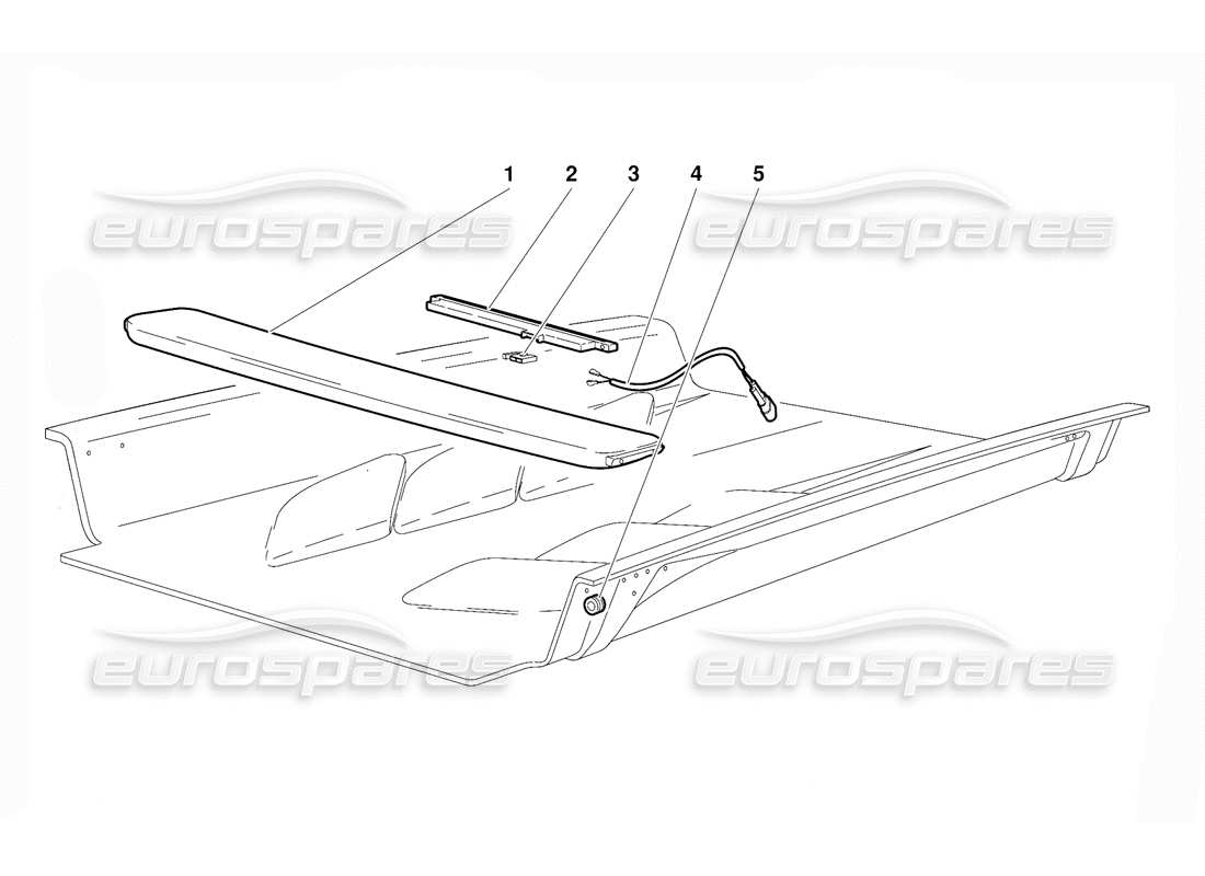 lamborghini diablo (1991) engine hood (valid for australia version - october 1991) parts diagram