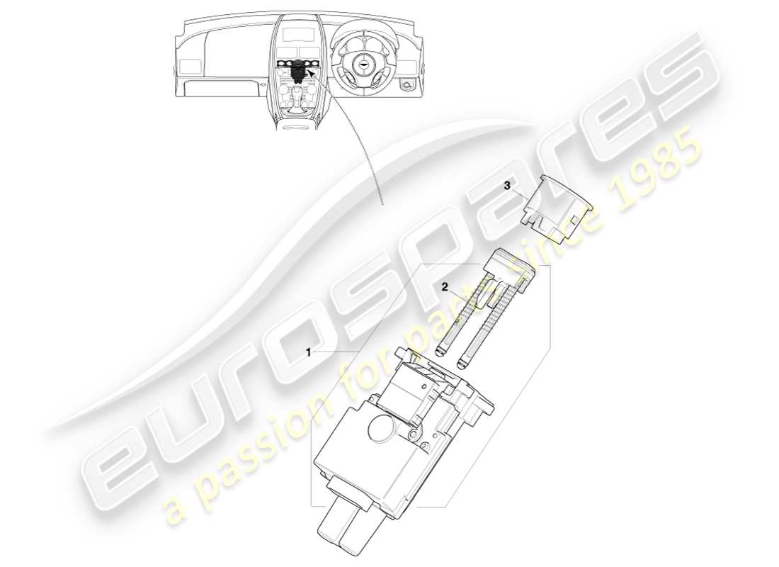 aston martin v8 vantage (2005) start/stop module, 09my part diagram