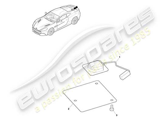 a part diagram from the aston martin vanquish (2013) parts catalogue