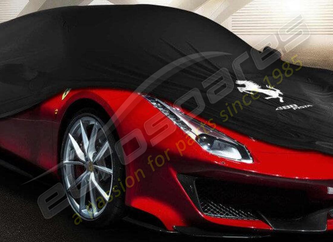 new ferrari 488 pista black indoor car cover. part number 70005075 (1)