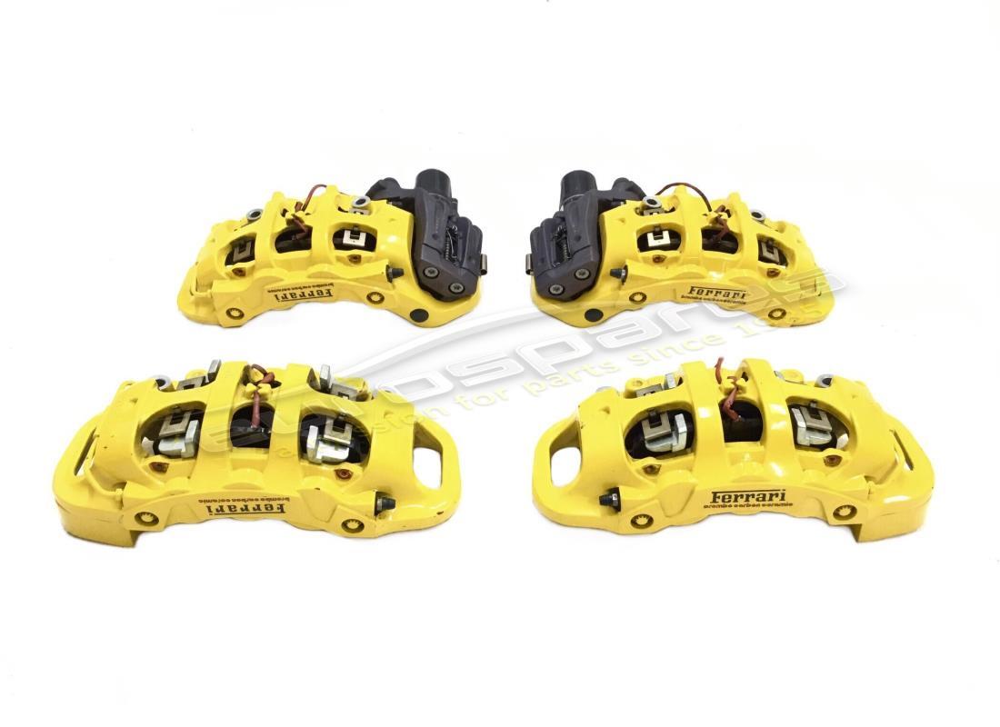 USED Ferrari YELLOW CALIPERS SET (4 PCS) . PART NUMBER 309264000 (1)