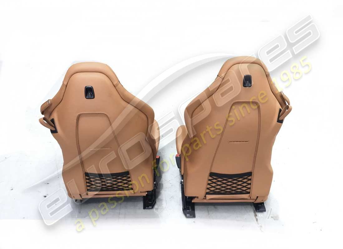 used eurospares california t - pair of comfort seats - hide (cuoio) leather with black stitching - full electric - daytona style design - applicable for gd. part number eap1329829 (2)