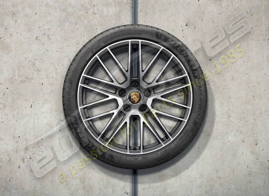 new porsche 21 inch 911 turbo design ii summer wheel and tyre set part number 971044665g