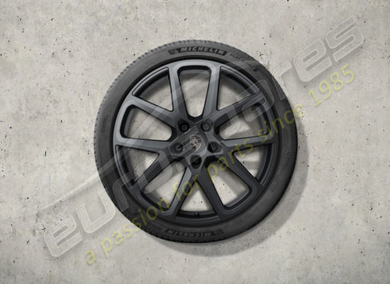 new porsche 21-inch sport design winter wheel and tyre set - painted in black (satin-gloss) part number 976044600g