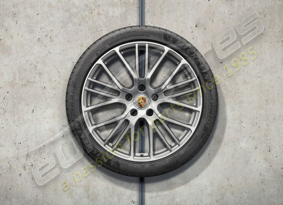 new porsche 21 inch exclusive design sport summer wheel and tyre set part number 971044665p