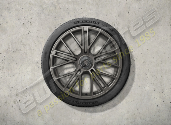 new porsche 21 inch panamera turbo s winter wheel and tyre set, with central locking - painted in turbonite part number 976044600q