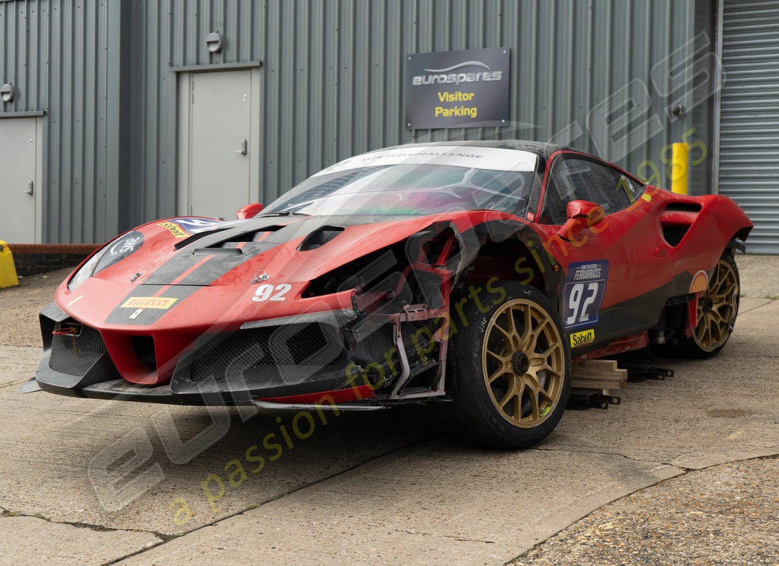 ferrari 488 challenge with 3900km, being prepared for dismantling #1