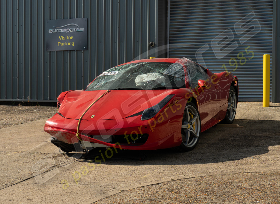 ferrari 458 italia (rhd) being prepared for dismantling at eurospares