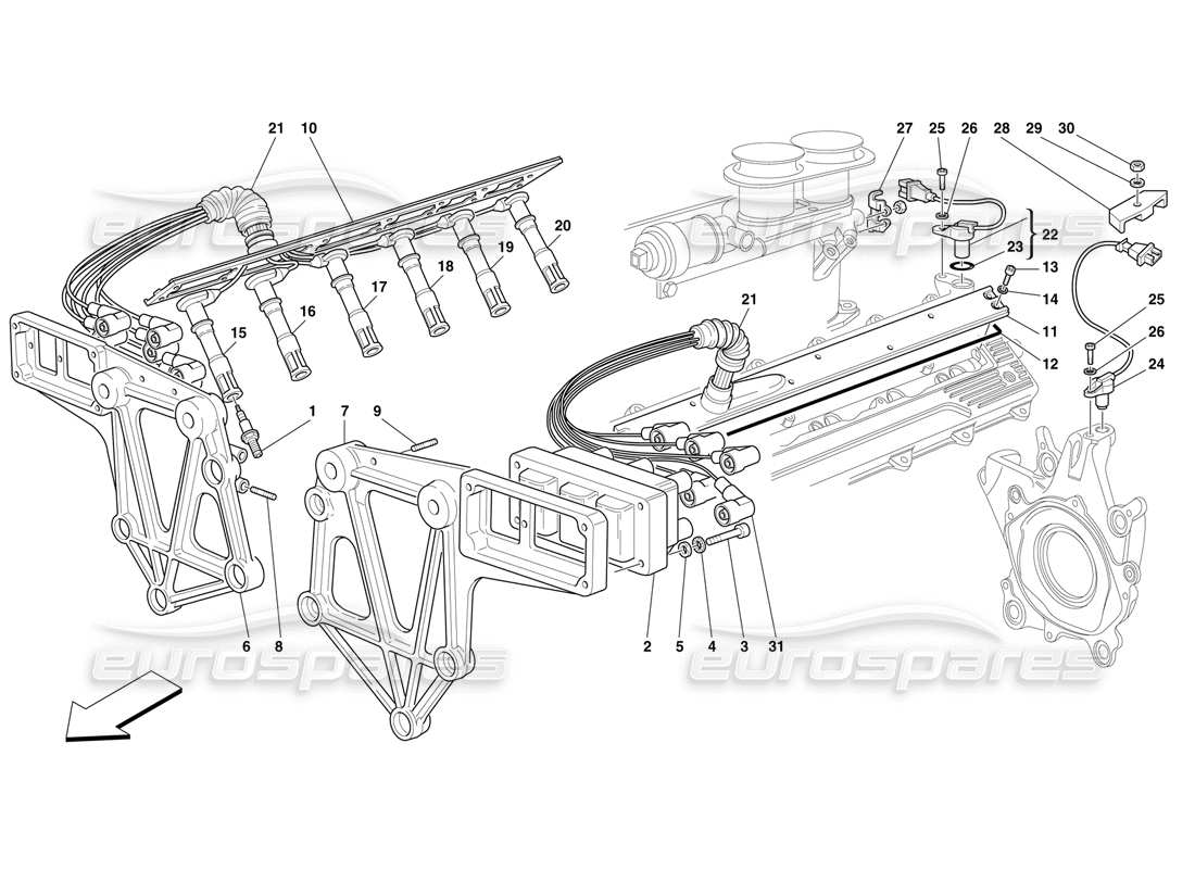 a part diagram from the ferrari f50 parts catalogue