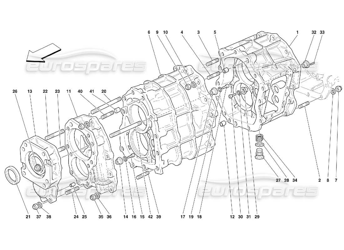 ferrari 456 m gt/m gta gearbox -not for 456m gta part diagram