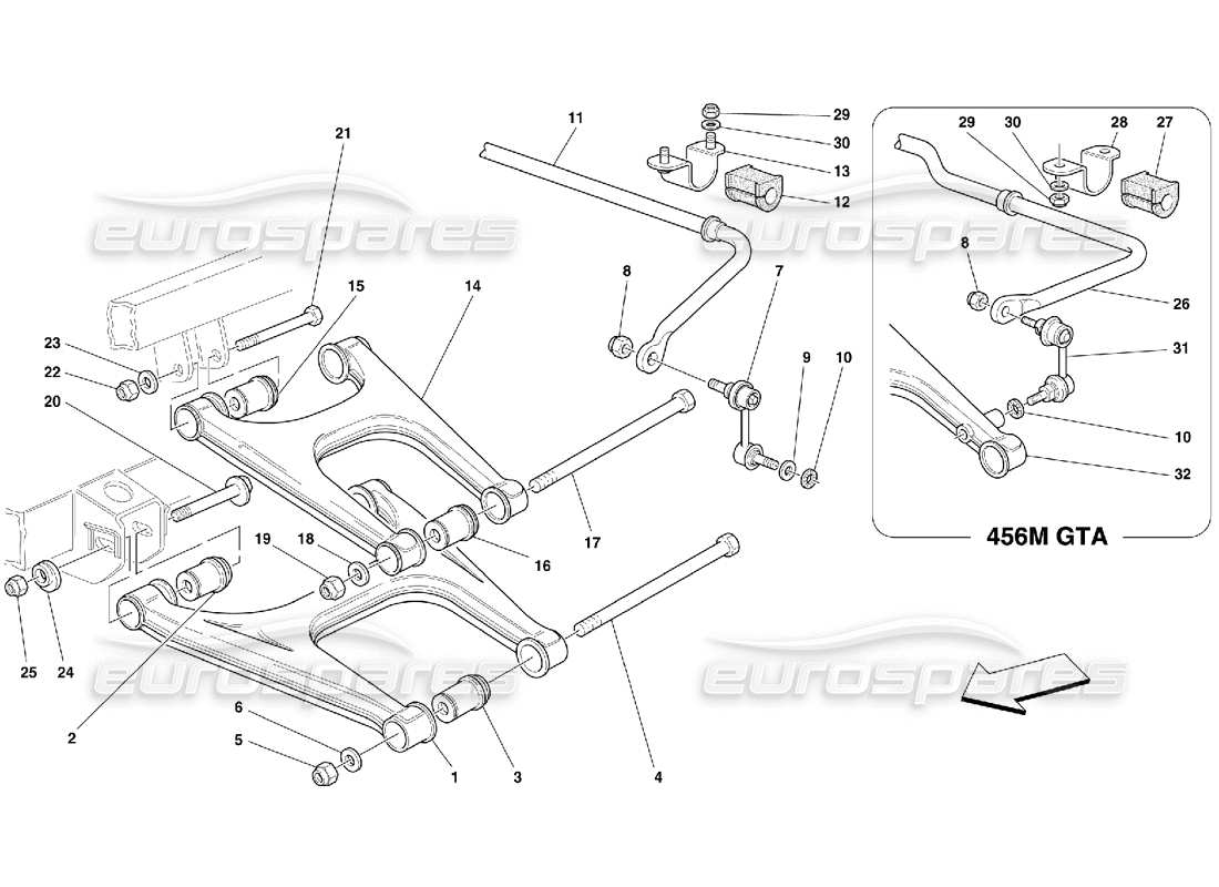 a part diagram from the ferrari 456 parts catalogue