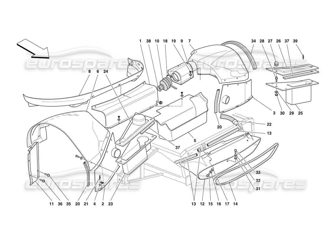 a part diagram from the ferrari f50 parts catalogue