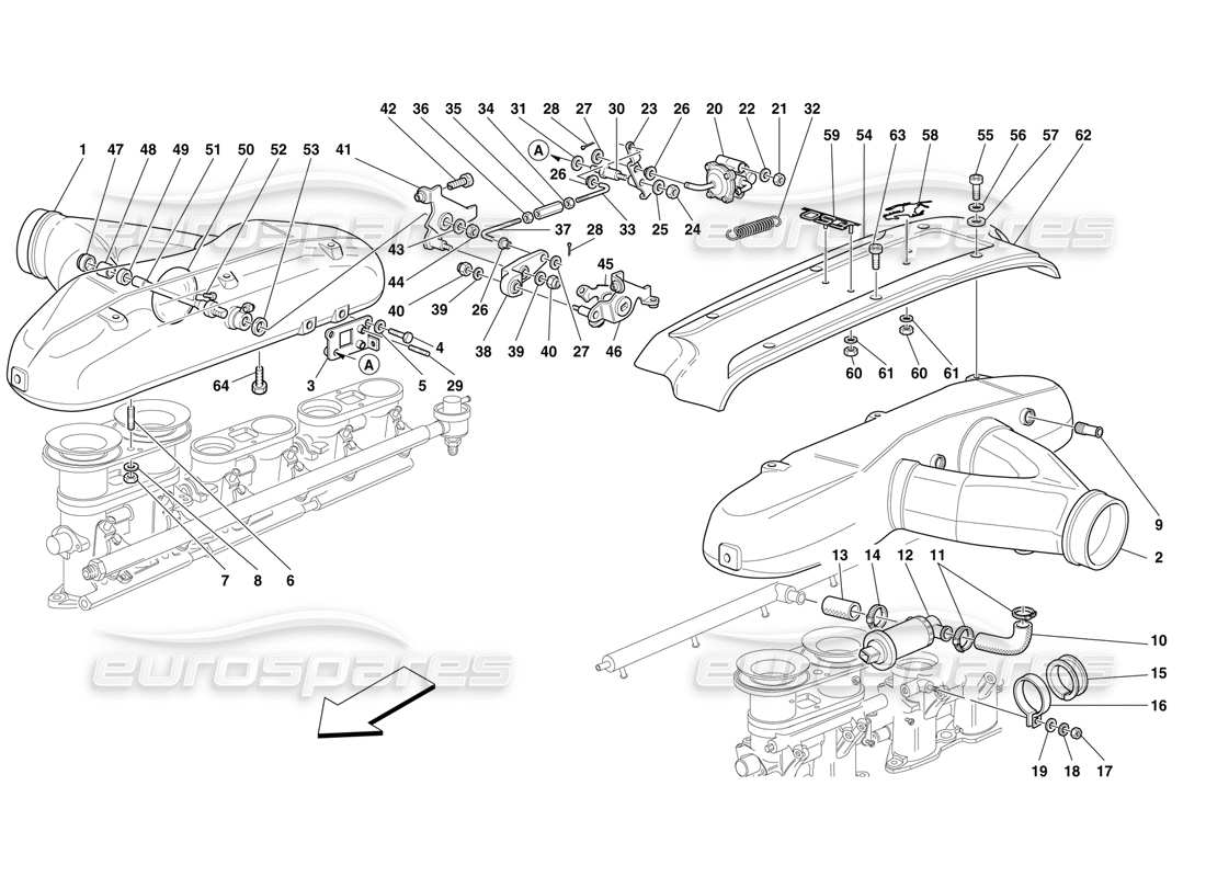 a part diagram from the ferrari f50 parts catalogue