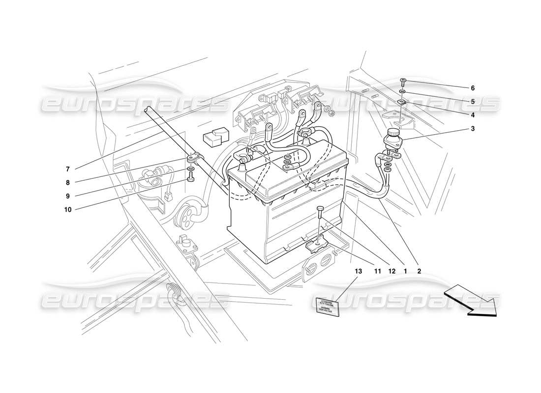 a part diagram from the ferrari f50 parts catalogue