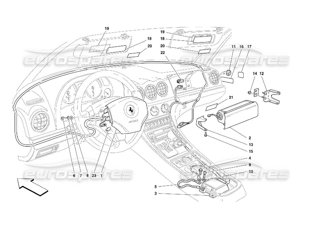 a part diagram from the ferrari 456 parts catalogue