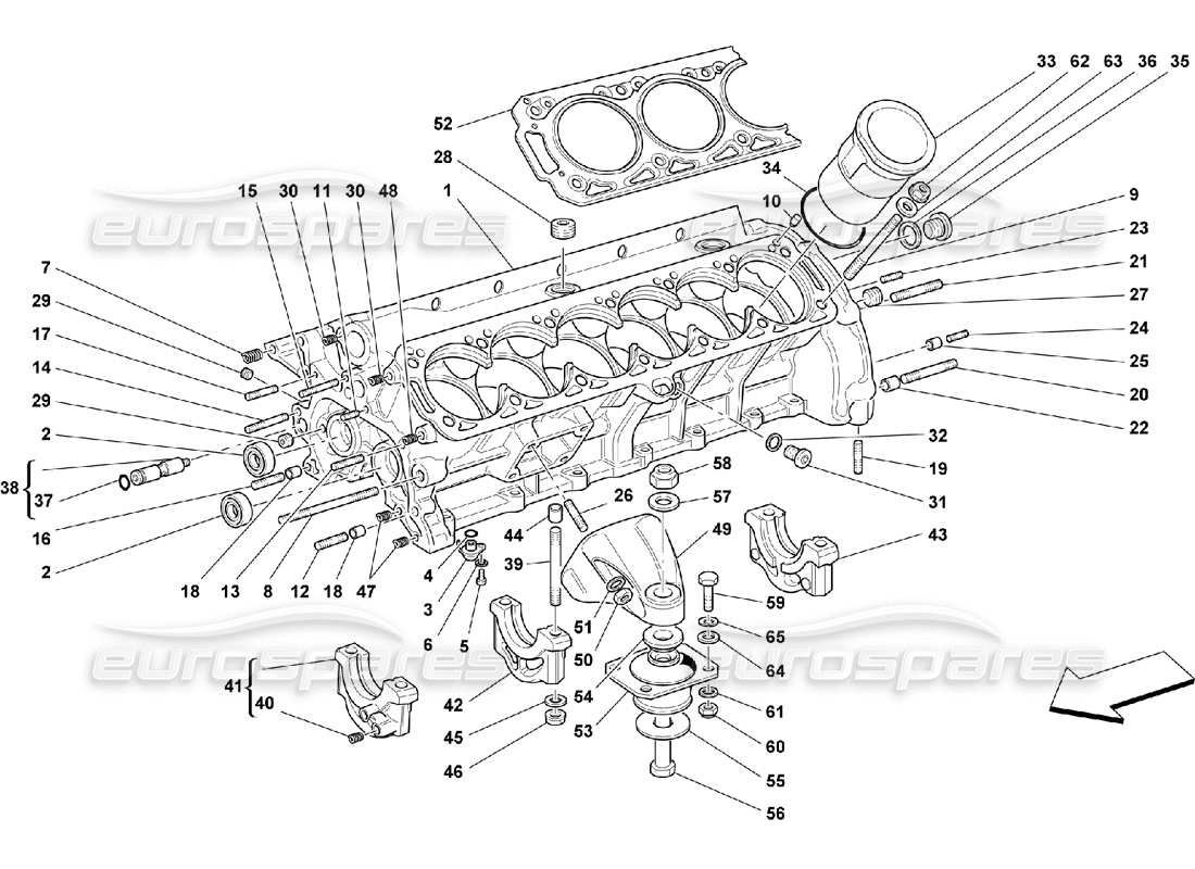 a part diagram from the ferrari 550 parts catalogue