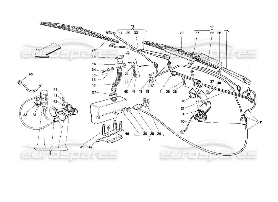 a part diagram from the ferrari 512 parts catalogue