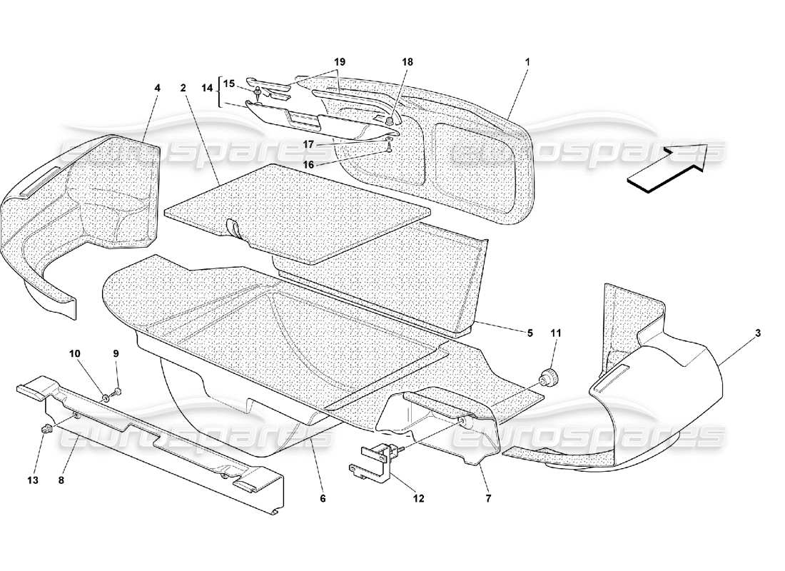 a part diagram from the ferrari 550 parts catalogue