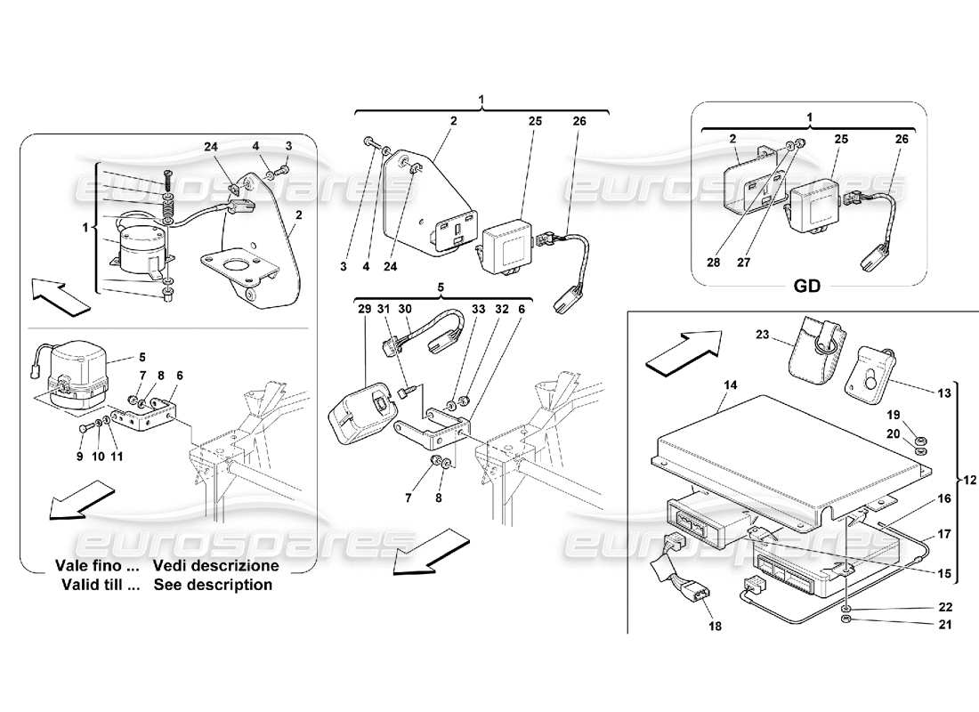 a part diagram from the ferrari 550 parts catalogue