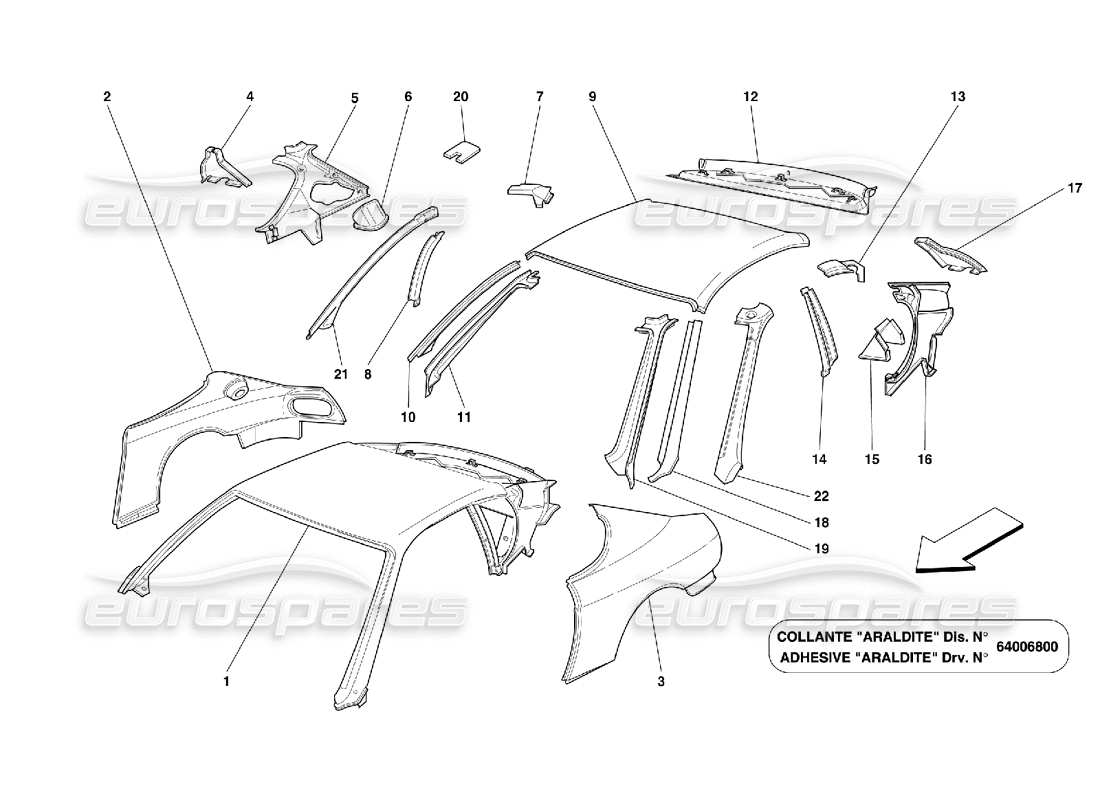 a part diagram from the ferrari 456 parts catalogue