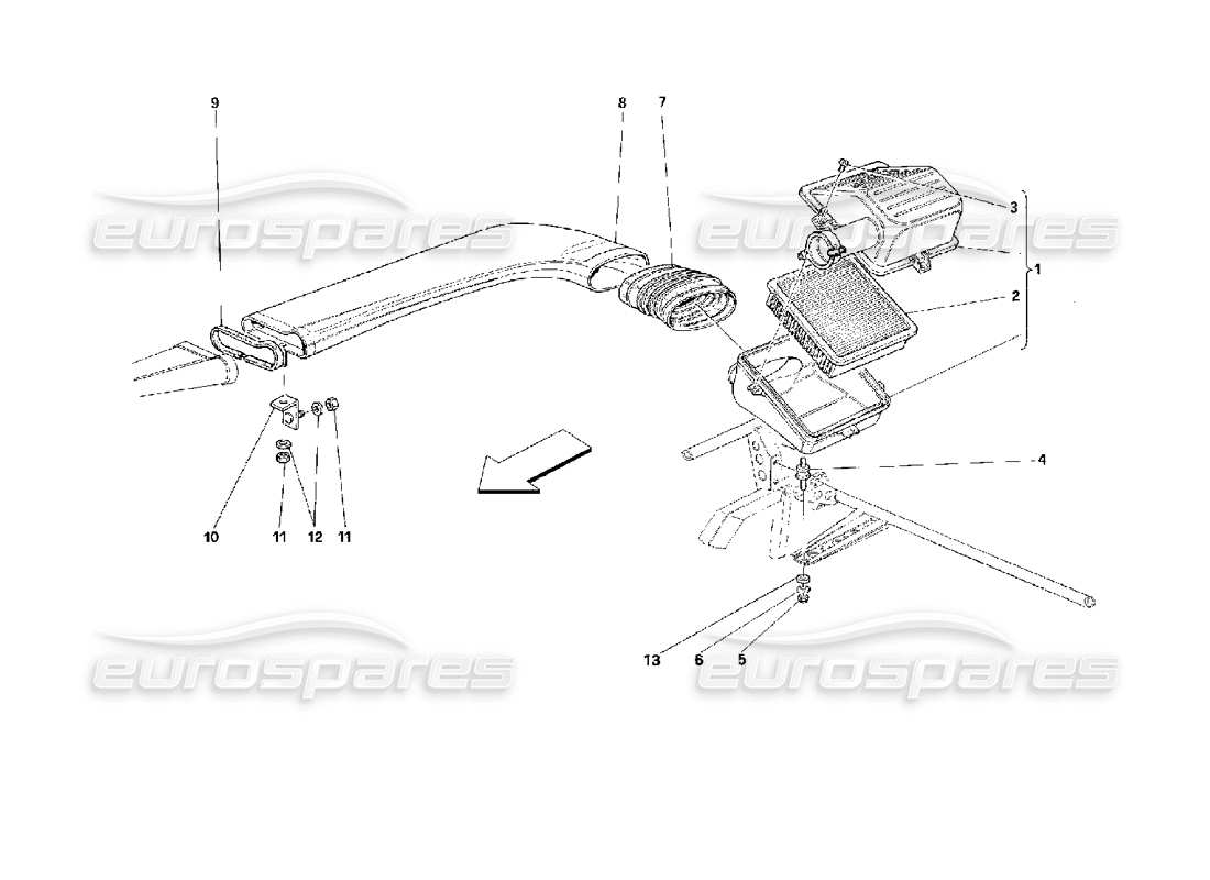 a part diagram from the ferrari 512 m parts catalogue