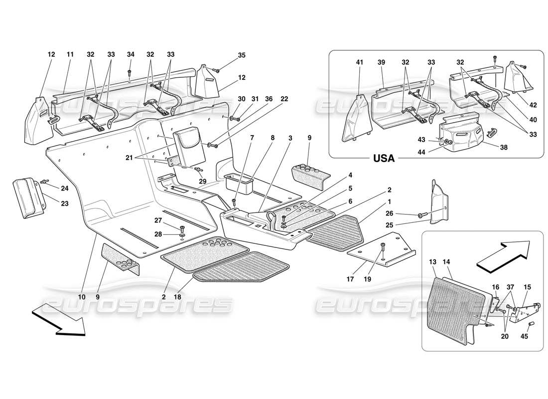 a part diagram from the ferrari f50 parts catalogue