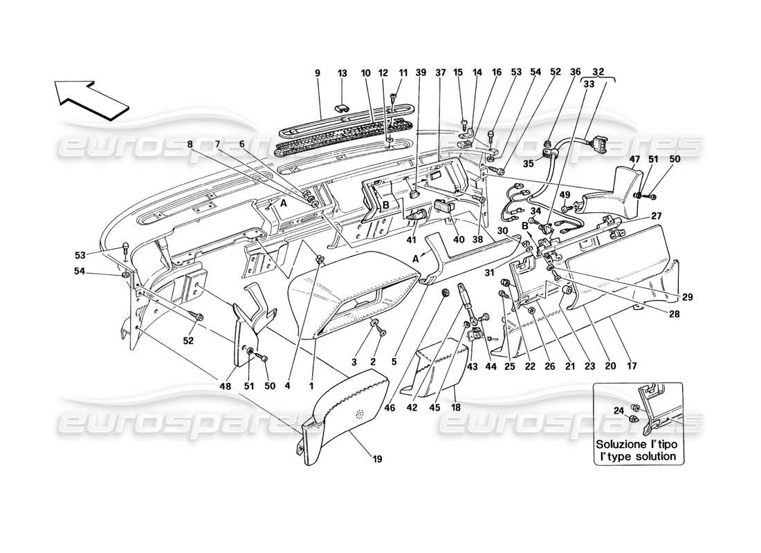 a part diagram from the ferrari 348 parts catalogue