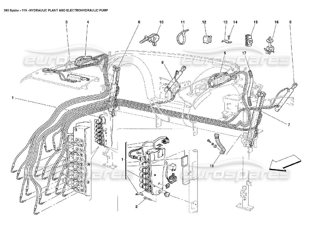 a part diagram from the ferrari 360 parts catalogue