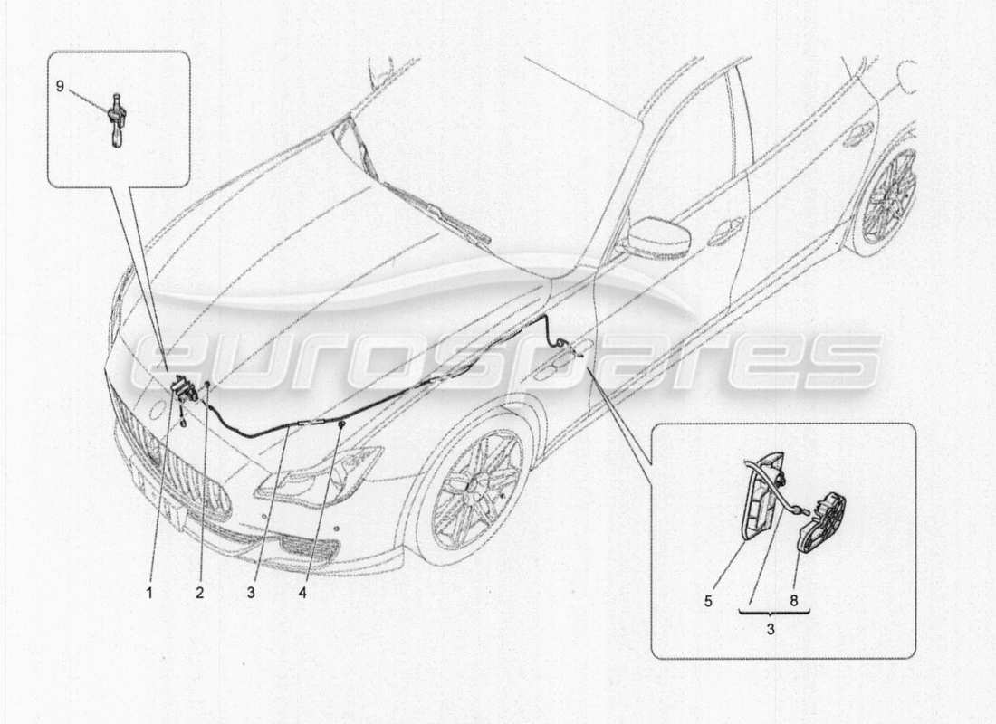 a part diagram from the maserati qtp. v8 3.8 530bhp auto 2015 parts catalogue