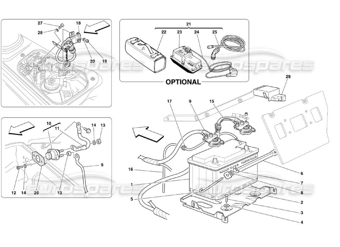 a part diagram from the ferrari 360 parts catalogue