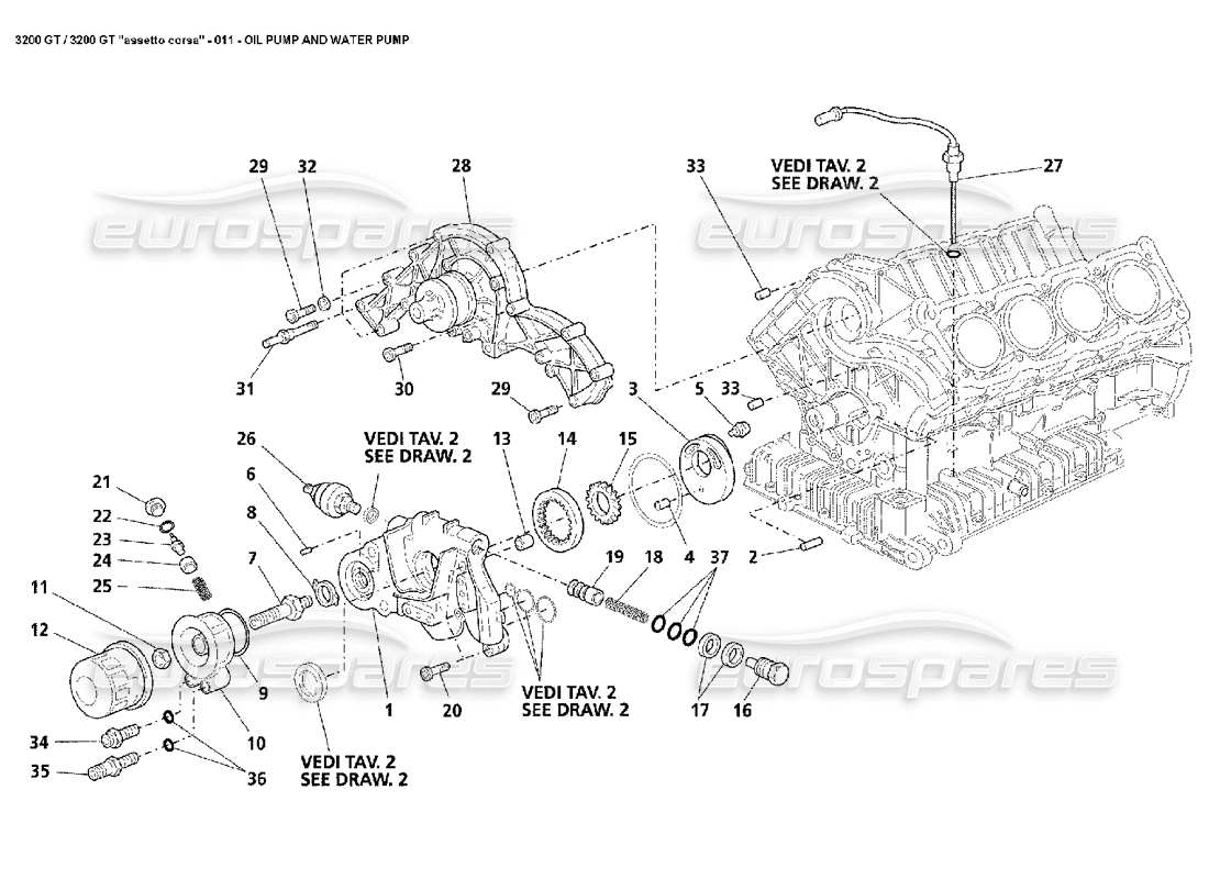 a part diagram from the maserati 3200 parts catalogue