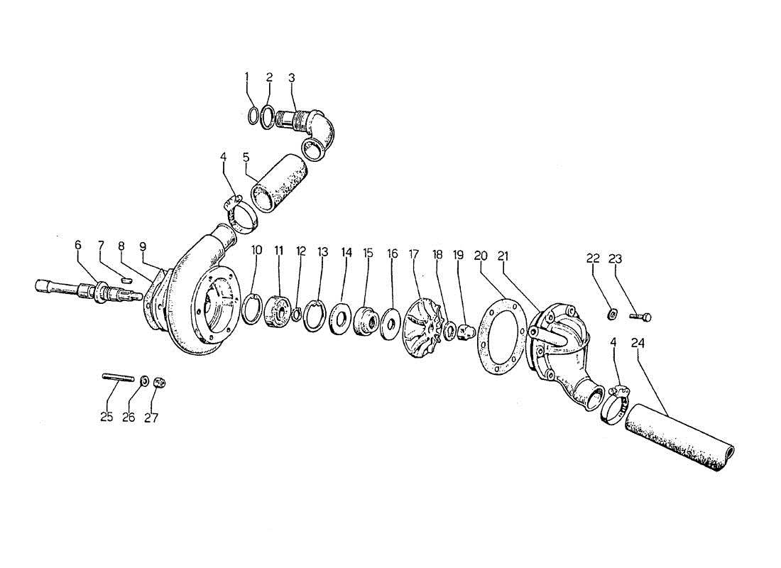 a part diagram from the lamborghini jarama parts catalogue