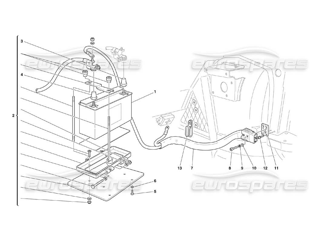 a part diagram from the ferrari 360 parts catalogue