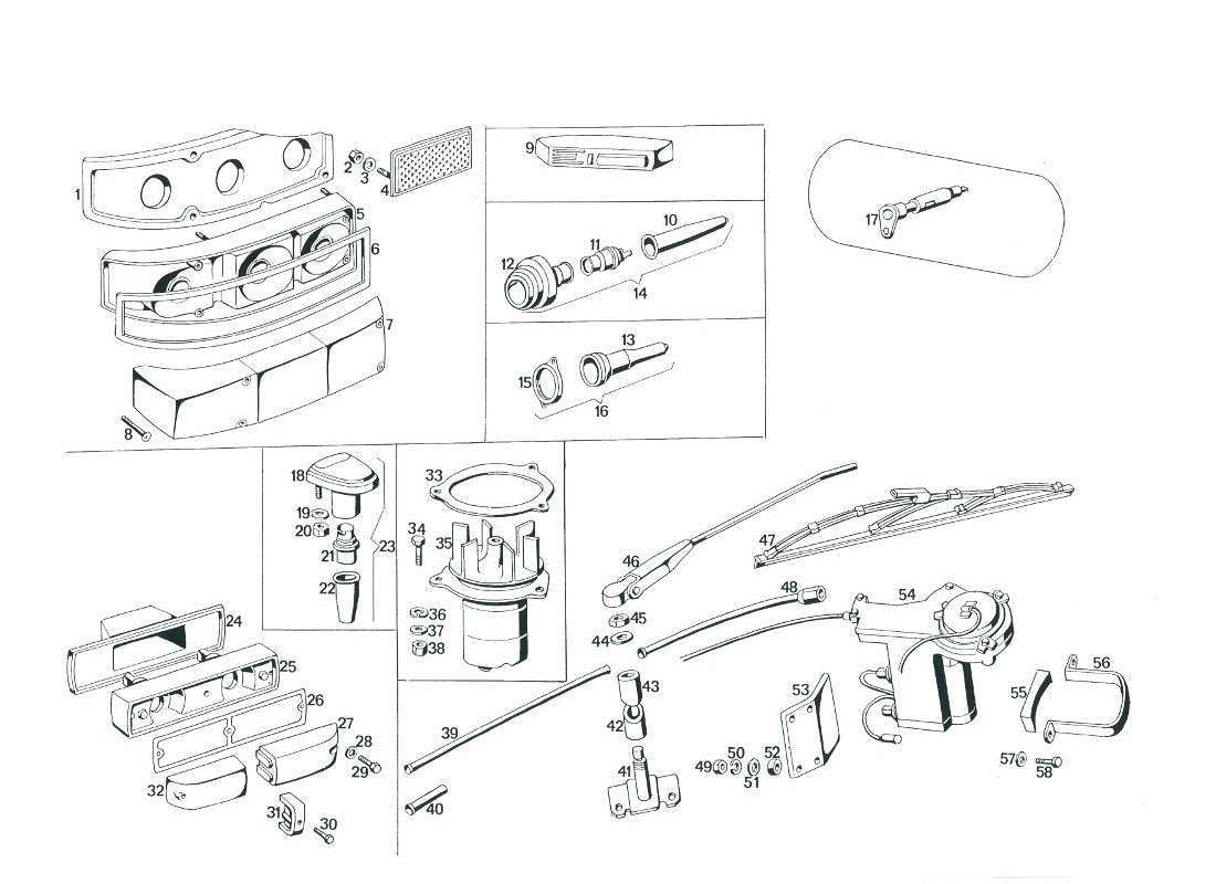 a part diagram from the maserati mexico parts catalogue