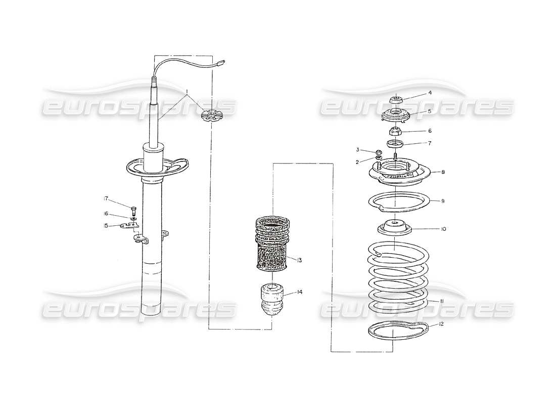 a part diagram from the maserati shamal parts catalogue