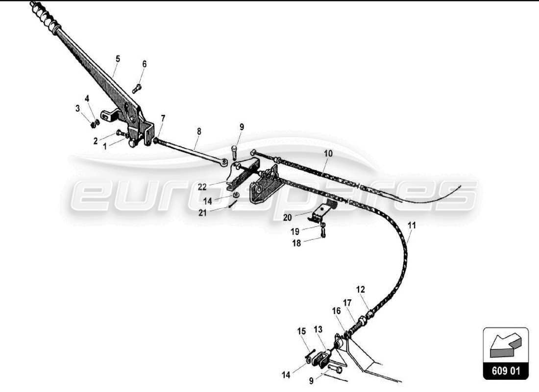 a part diagram from the lamborghini 350 parts catalogue