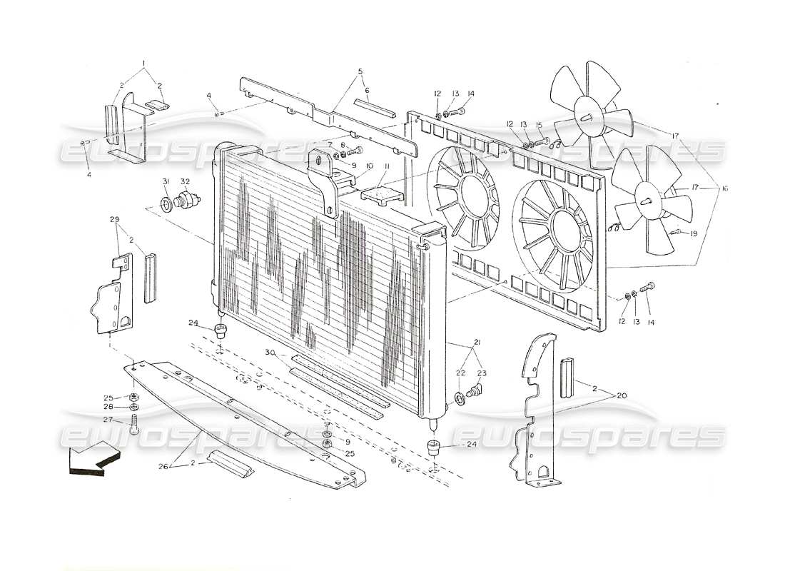 a part diagram from the maserati shamal parts catalogue