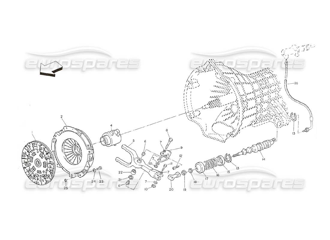 a part diagram from the maserati shamal parts catalogue