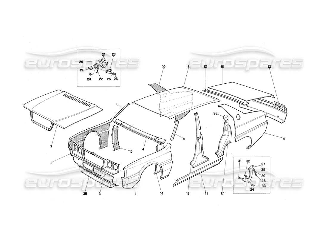 a part diagram from the maserati quattroporte (1967-1979) parts catalogue