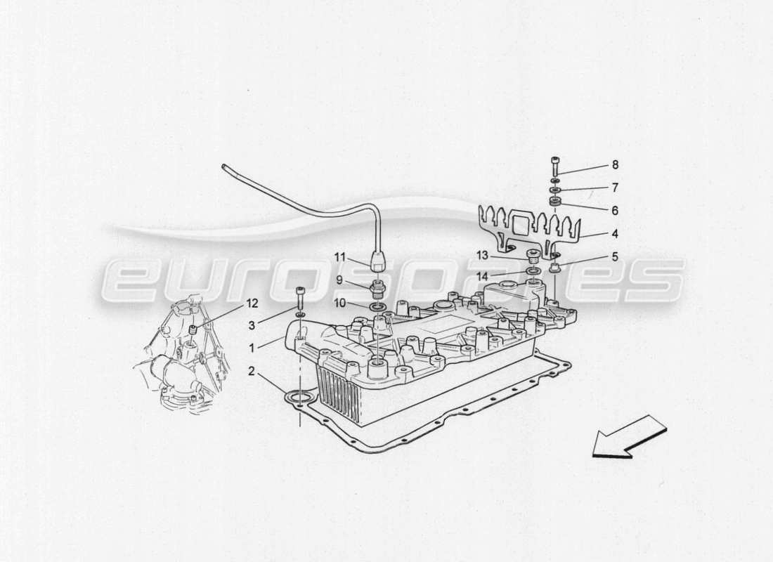 a part diagram from the maserati granturismo special edition parts catalogue